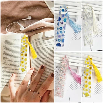 Креативные клейкие закладки-капли, Прозрачные закладки для чтения с кисточками, Маркеры для страниц в цветочном стиле, Канцелярские принадлежности для студентов, подарки