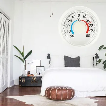 Самоклеящийся Круглый Высокоточный Термометр Прозрачный Измеритель температуры Для окон, помещений, наружных стен, сада