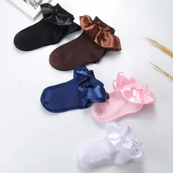 Детские носки Кружевной носок принцессы для малышей Хлопковые Новые шелковые кружевные носки для девочек для младенцев