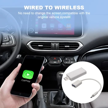 Беспроводной адаптер CarPlay Apple WirelessCarplay Android Auto WIFI 5.0, совместимый с BlueTooth, USB-автомобильный блок искусственного интеллекта Carplay Plug and Play