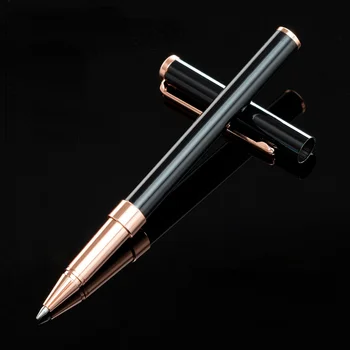 Роскошная высококачественная шариковая ручка 606 матового черного цвета с фирменными чернилами, вращающаяся нейтральная ручка, канцелярские принадлежности