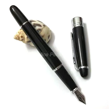 Перьевая ручка Jinhao Black & Silver M с пером 0,5 мм JF127