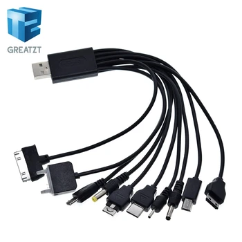 10 В 1 Универсальный портативный легкий многофункциональный USB-кабель для зарядки, быстрая зарядка, совместимая с телефонами большинства брендов