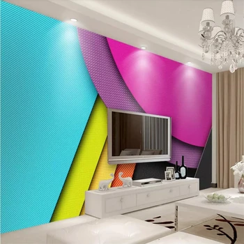 Обои на заказ beibehang 3d фотообои модный цветной блок простой геометрический абстрактный интерьер спальни фон обои