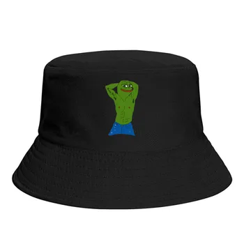 Strong Men Pe Pe the Frog Унисекс Панама для кемпинга, складная Толстая Панама, солнцезащитные шляпы с козырьком, Рыбацкие кепки