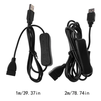 USB удлинитель Переключатель включения выключения для ПК USB вентилятор Светодиодная лампа Зарядное устройство Raspberry Pi