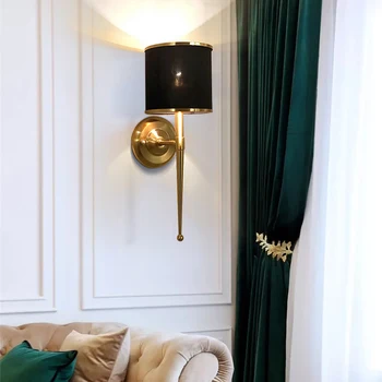 Современный черный настенный светильник для спальни гостиной со светодиодным креативным дизайном, Домашний декор, Роскошное настенное бра, Внутреннее освещение