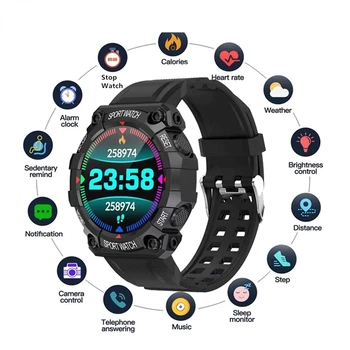 Для IOS Android FD68 Новые умные часы для мужчин и женщин Bluetooth Smartwatch Touch Smart Watch Фитнес-браслет Подключенные спортивные часы