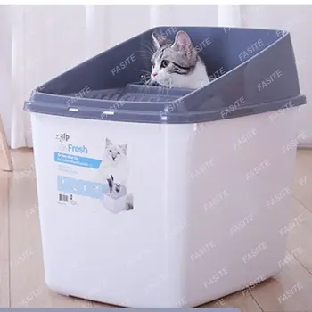 Ящик для кошачьего туалета с защитой от брызг, верхний-встраиваемый, полностью закрытый, верхний-встраиваемый, большой, очень большой пластиковый унитаз с дезодорантом для дерьма