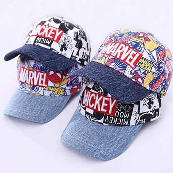 Шляпа Disney Marvel, кепка супергероя Человека-паука, Регулируемая детская шляпа, солнцезащитная шляпа, Регулируемая летняя кепка с Микки Маусом, Подарки