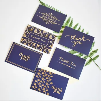1 упаковка Темно-синяя бронзовая визитная карточка с благодарностью, карточка с благодарностью, сложенная вдвое, белый конверт 15 * 10 см, сообщение из цветочного магазина