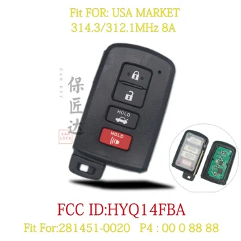 Автомобильный ключ BaoJiangDd Подходит для дистанционного автомобильного ключа Toyota Corolla Camry 0020Board 8A Бесключевой дистанционный ключ FCC ID: HYQ14FBA 0020 G