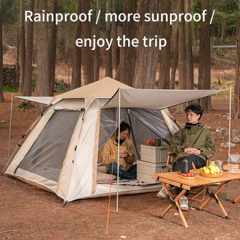 Полностью Автоматическая походная палатка для путешествий на 4-6 человек, палатка One Touch, Укрытие на открытом воздухе, Непромокаемый Навес, Принадлежности для кемпинга