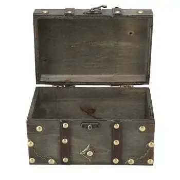 Винтажная деревянная коробка, Винтажный деревянный ящик для хранения, элегантный серый для браслетов