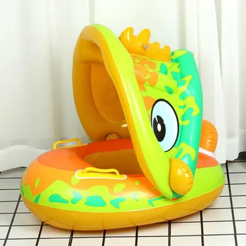 Детское надувное плавательное кольцо, плавающее сиденье с тентом для бассейна, ванны, детских летних водных игр, надувных игрушек