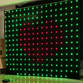 P18 3Mx6M Светодиодная Ткань DMX LED Vision Занавес Видеодисплей Мягкий RGB LED Занавес Экран DJ LED Освещение MotionSetLED