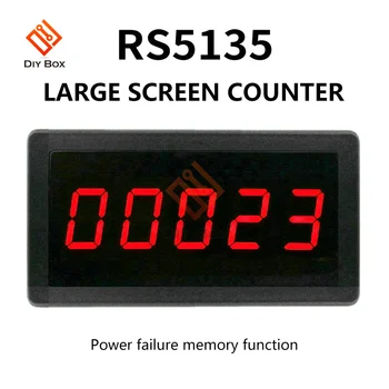 RS5135 Светодиодный цифровой 5-значный электронный счетчик DC12-24V с отсчетом 0-99999 на панели дисплея Электронный счетчик суммирующего типа