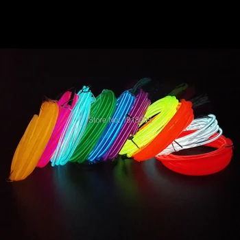 10 цветов Дополнительно 5,0 мм 10-метровый декоративный гибкий EL-провод с питанием от USB неоновый световой провод Светодиодная нить Модная светодиодная лента