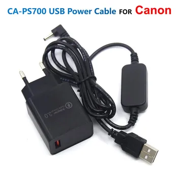 CA-PS700 Power Bank USB Кабель-Адаптер + QC3.0 Зарядное Устройство Для Canon DR-E12 E15 E10 DR-50 DR-700 LP-E5 LP-E8 LP-E10 LP-E12 Поддельный Аккумулятор