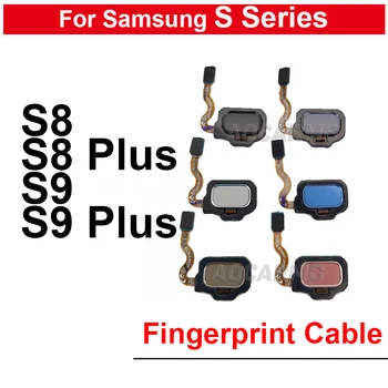 Черный Серебристый Фиолетовый Синий Розовый Гибкий кабель датчика отпечатков пальцев для Samsung Galaxy S8 S9 Plus S8 + s9 + Оригинальные запчасти