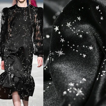 Черное перевернутое бархатное текстильное полотно, высококачественное платье, куртка Cheongsam, Дизайнерские ткани для одежды