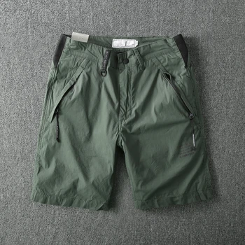 Летние легкие дышащие тонкие повседневные шорты на открытом воздухе, быстросохнущие мужские спортивные брюки с микроэластичными карманами на молнии в пяти цветах