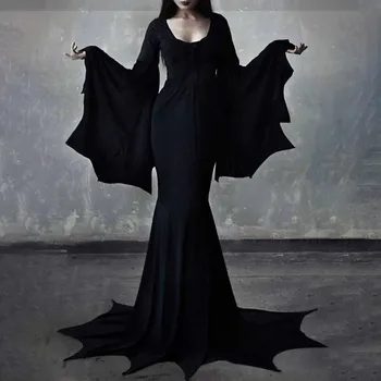 Женское платье летучей мыши-вампира, комбинезон для взрослых, костюм для косплея, костюм для Хэллоуина, Маскарадная вечеринка, Косплей животных, костюм готического ужаса