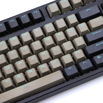 Колпачок для ключей Double shot PBT Черный Серый смешанный Синий word Dolch 108 87 Колпачки для клавиш с вишневым профилем Для переключателей MX keyboard key cap