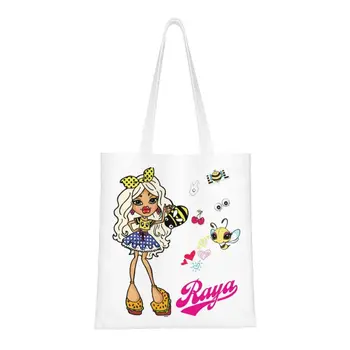 Сумка для покупок Raya Bratz, женская холщовая сумка-тоут, портативные анимационные фильмы для детей, сумки для покупок продуктов