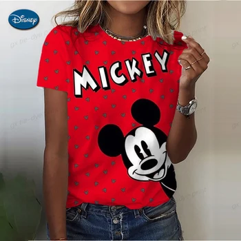 Disney 90-х, женская мода, Мультфильм Микки и Минни, Винтажный летний кавайный топ, женская футболка Ulzzang оверсайз с короткими рукавами y2k