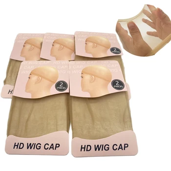 10 штук HD Тонких шапочек для париков Прозрачные и Невидимые Прозрачные Шапочки для HD Париков - Аксессуары для париков, необходимые для естественного вида