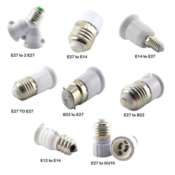 E27-E14-E12 GU10 B22 Адаптер для преобразования ламп Держатель светодиодных ламп Цоколь лампы Огнестойкий Преобразователь ламп