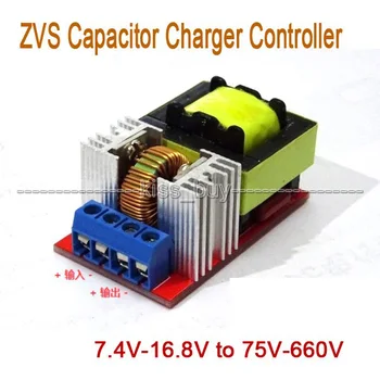 Электромагнитное зарядное устройство для пистолета DC-DC от 7,4 В-16,8 В до 75 В-660 В Аккумуляторный Усилитель Высокой Мощности ZVS Boost Контроллер зарядки Конденсатора