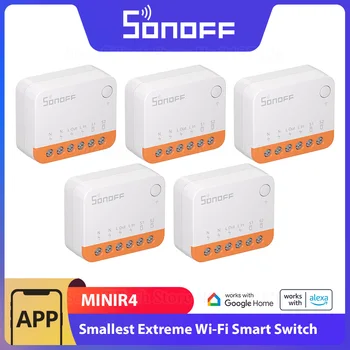 1/3/5ШТ SONOFF MINI R4 Extreme Wi-Fi Smart Switch Крошечного размера Внешний переключатель Управления Режимом Отсоединения Реле через eWeLink Alexa Google