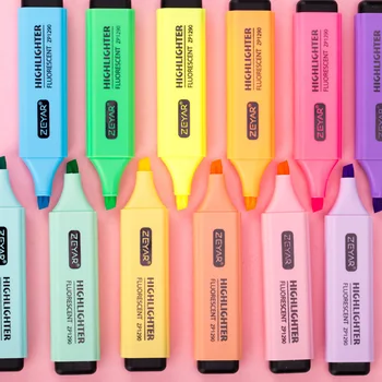 1 ШТ 18 цветов маркер-хайлайтер с пигментом на водной основе, ручка-хайлайтер с одной головкой, канцелярские принадлежности, школьные принадлежности для офиса