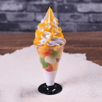 Имитация мороженого Образец Мороженого манекен пластиковая модель молочноФруктового мороженого Поддельный Реквизит для мороженого Витрина